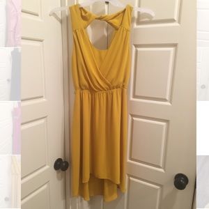 Express Midi mustard yellow dress